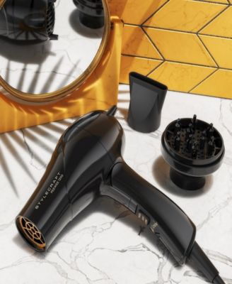 Peewee 1200 Folding Handle Dual Voltage Compact Travel Hair Dryer with Nozzle, Diffuser, and Travel Bag