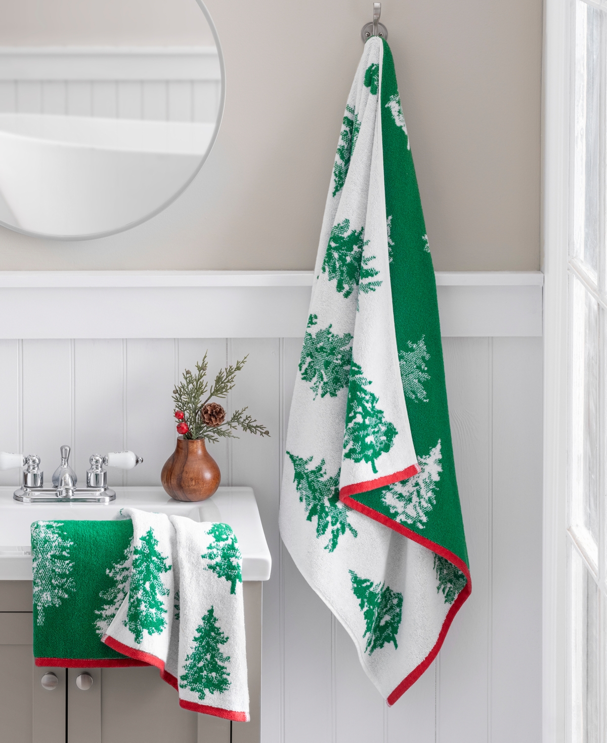 Martha Stewart Collection Jacquard Holiday Towel, 30