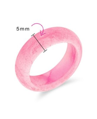 Good Luck Energy Smooth Stackable Natural Gemstone Jade Band Ring