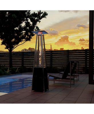 42000 BTU Outdoor Black Pyramid Patio Heater with Cover