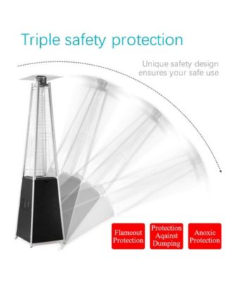 42000 BTU Outdoor Black Pyramid Patio Heater with Cover