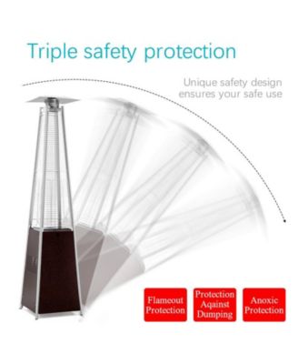 42000 BTU Outdoor Black Pyramid Patio Heater with Cover