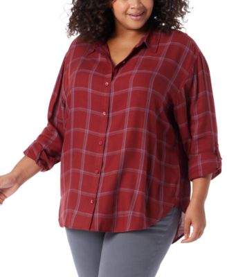 Gloria Vanderbilt - Plus Size Amanda Oversized Plaid Shirt