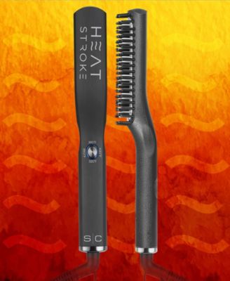 Heat Stroke Corded Beard and Styling Hot Hair Brush with Cool Touch Tips