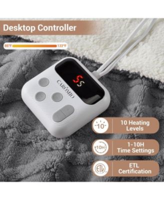 Tufted Sherpa Electric Heated Throw Blanket, Twin