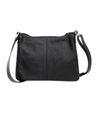 Ladies Leather Medium Multi Zip Crossbody Bag