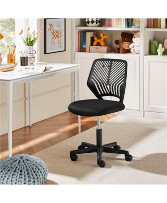 Office Chair Armless Desk Chair Mid Back Swivel Chair