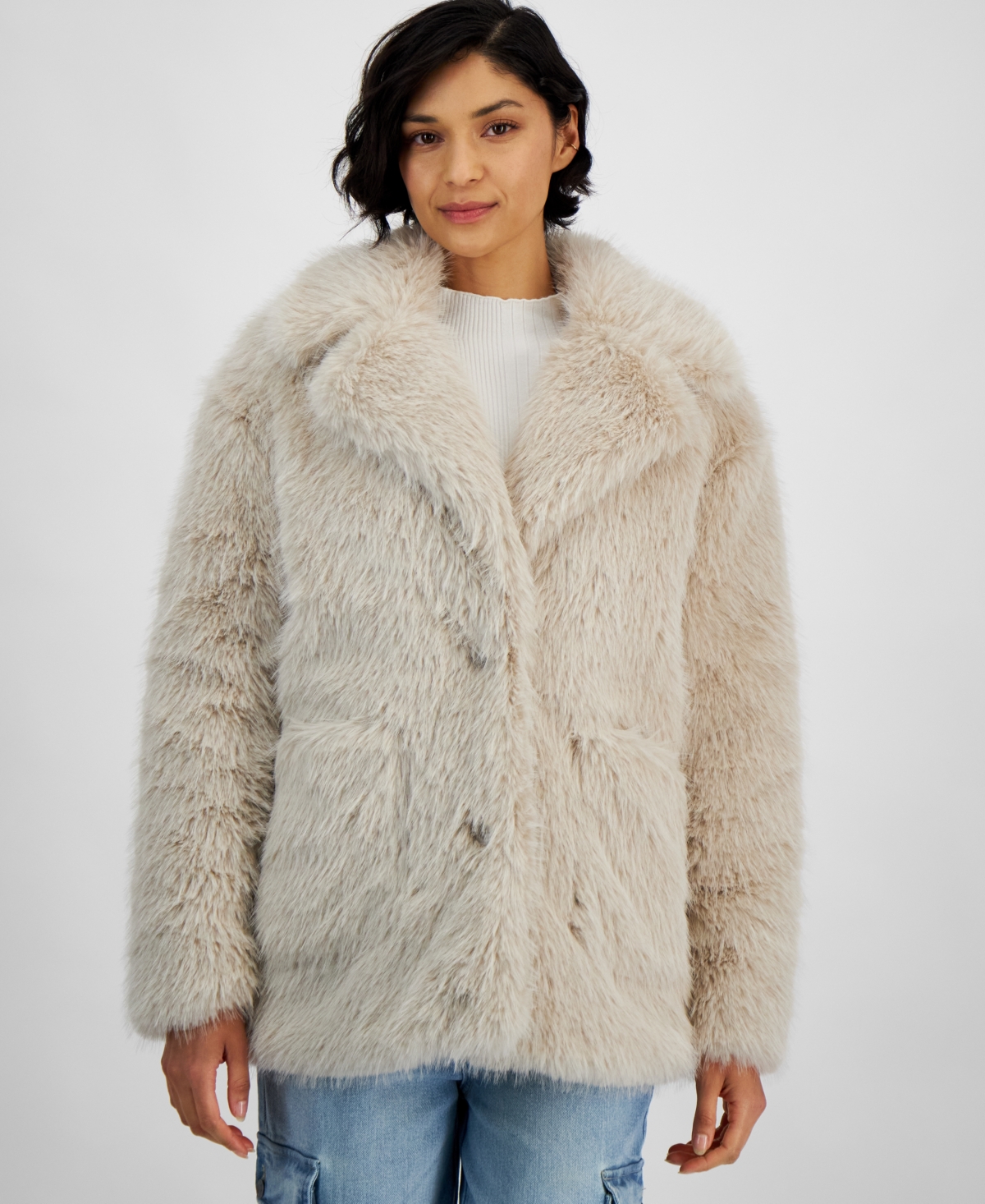 And Now This Women's Shaggy Faux-Fur Jacket, Exclusively at Macy's