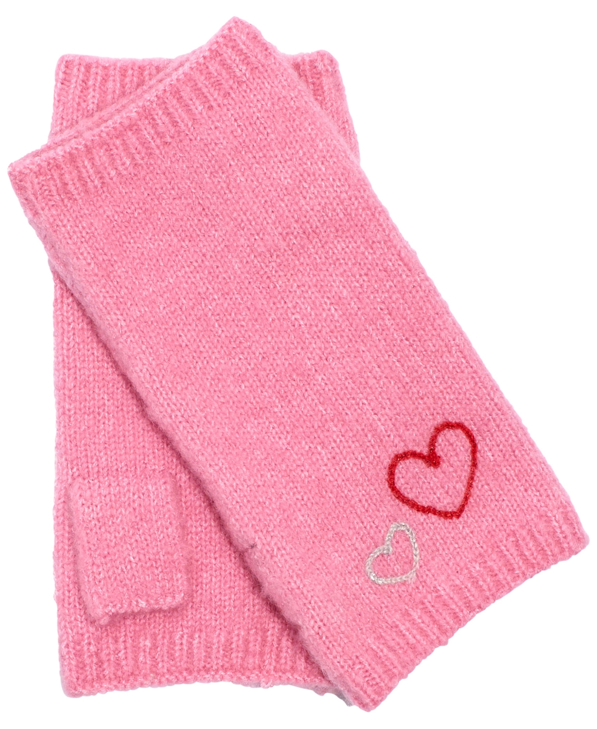 Echo 23 Embroidered Fingerless Gloves In Peony,hearts
