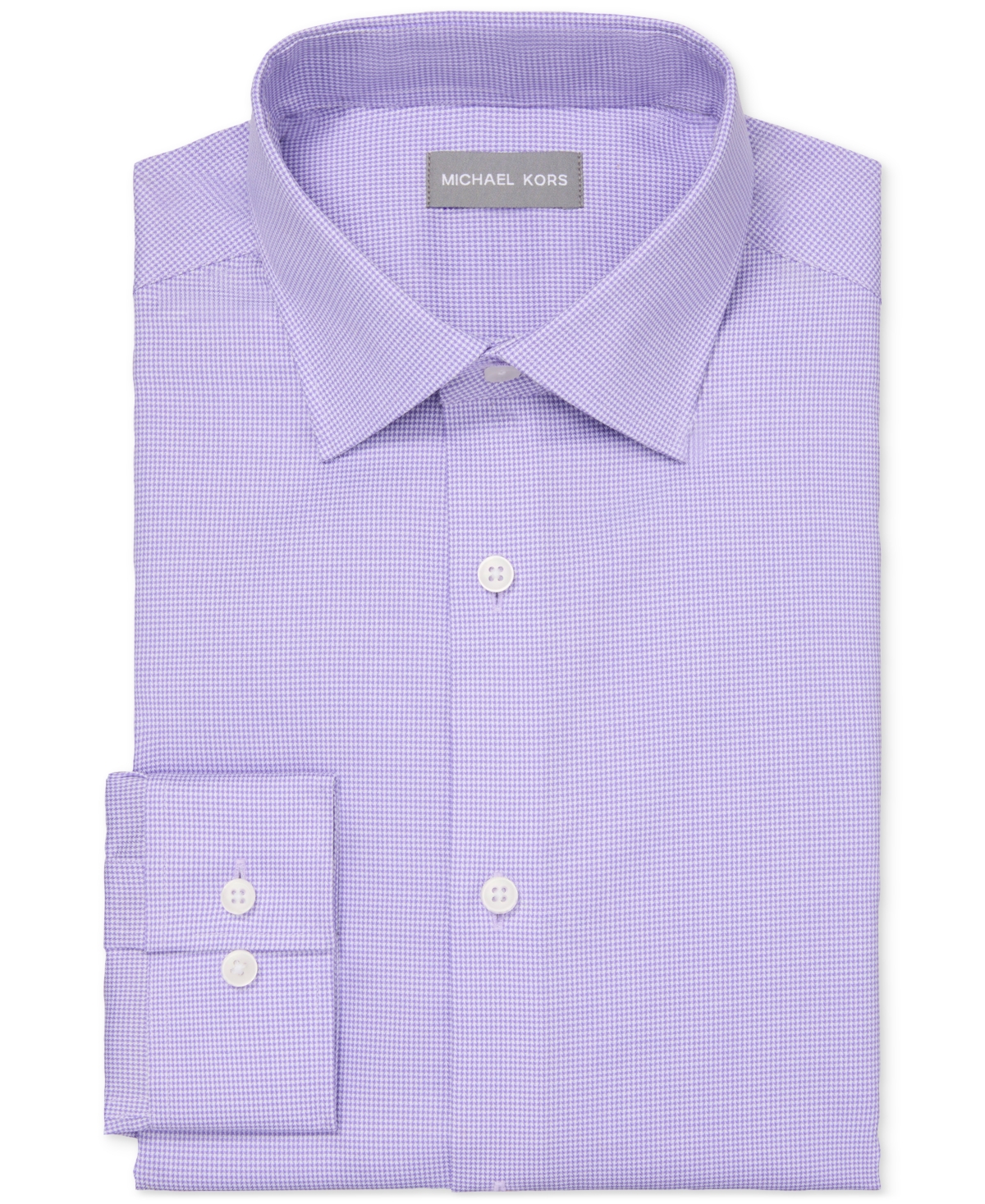 Michael Kors Men's Regular Fit Comfort Stretch Ultra Wrinkle-Resistant Solid Dress Shirt