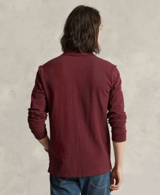 Men's Classic Fit Long Sleeve Mesh Polo