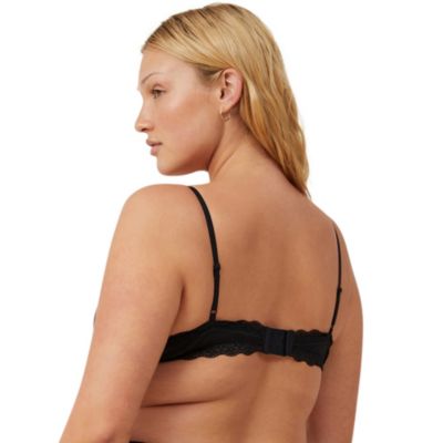 Women's Cotton Lace Triangle Padded Bralette