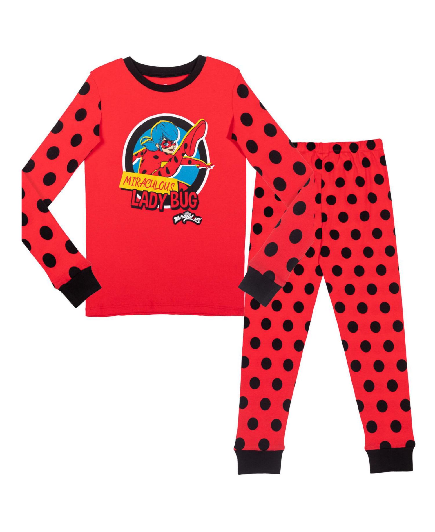 Girl's Pullover Pajama Shirt and Pants Sleep Set