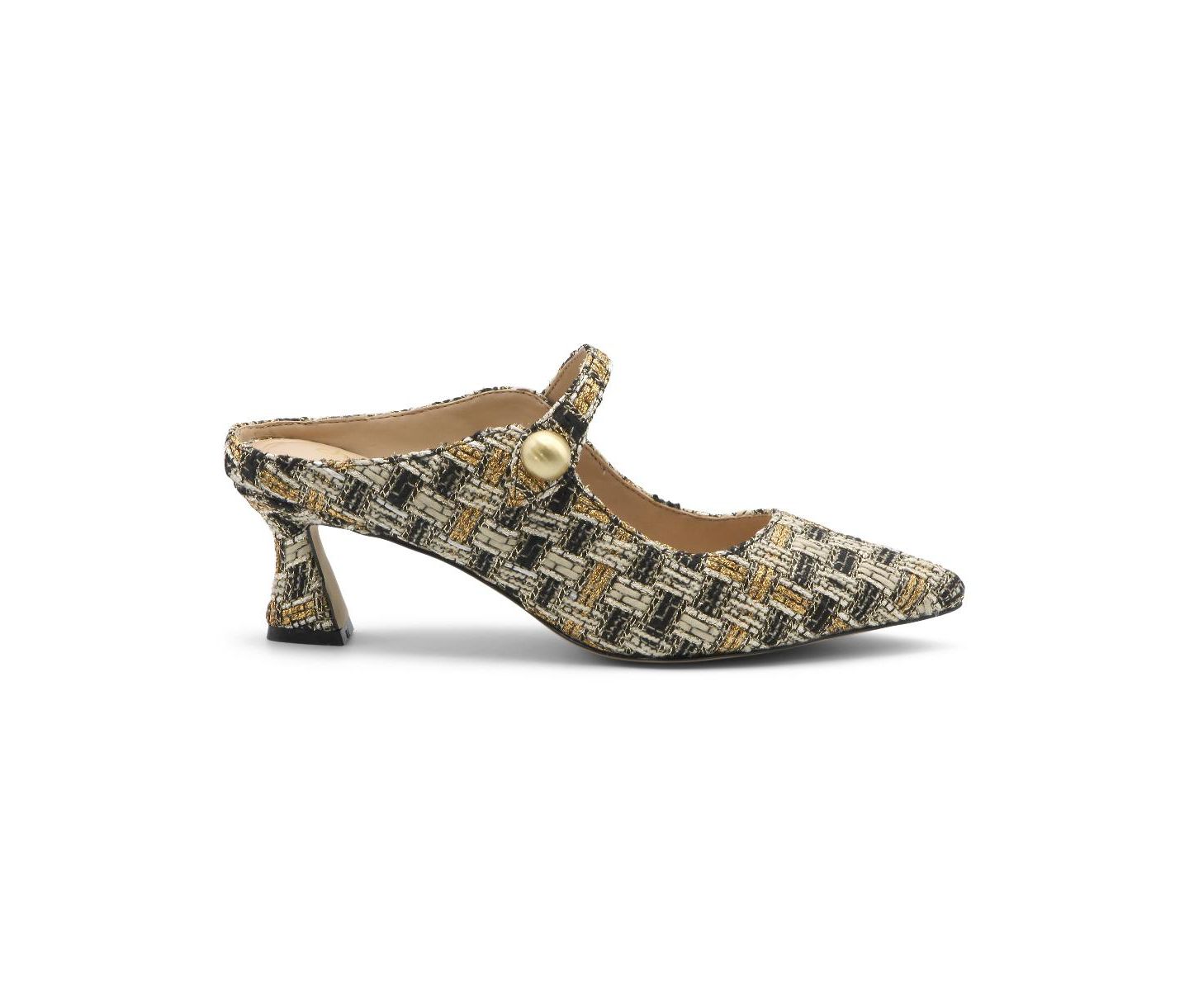 Женские сабо Charles by Charles David Avel Dress Mule, цвет: Чёрный золотой — фото 2