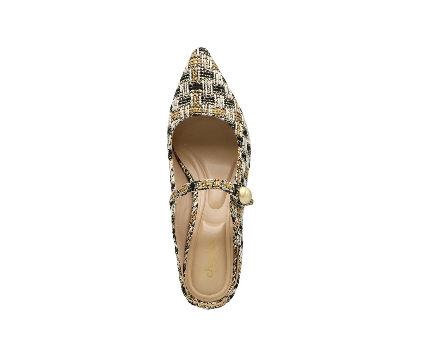 Женские сабо Charles by Charles David Avel Dress Mule, цвет: Чёрный золотой — фото 3