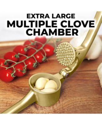 Large Premium Garlic Press Set - Bigger Bowl for Bigger Garlic