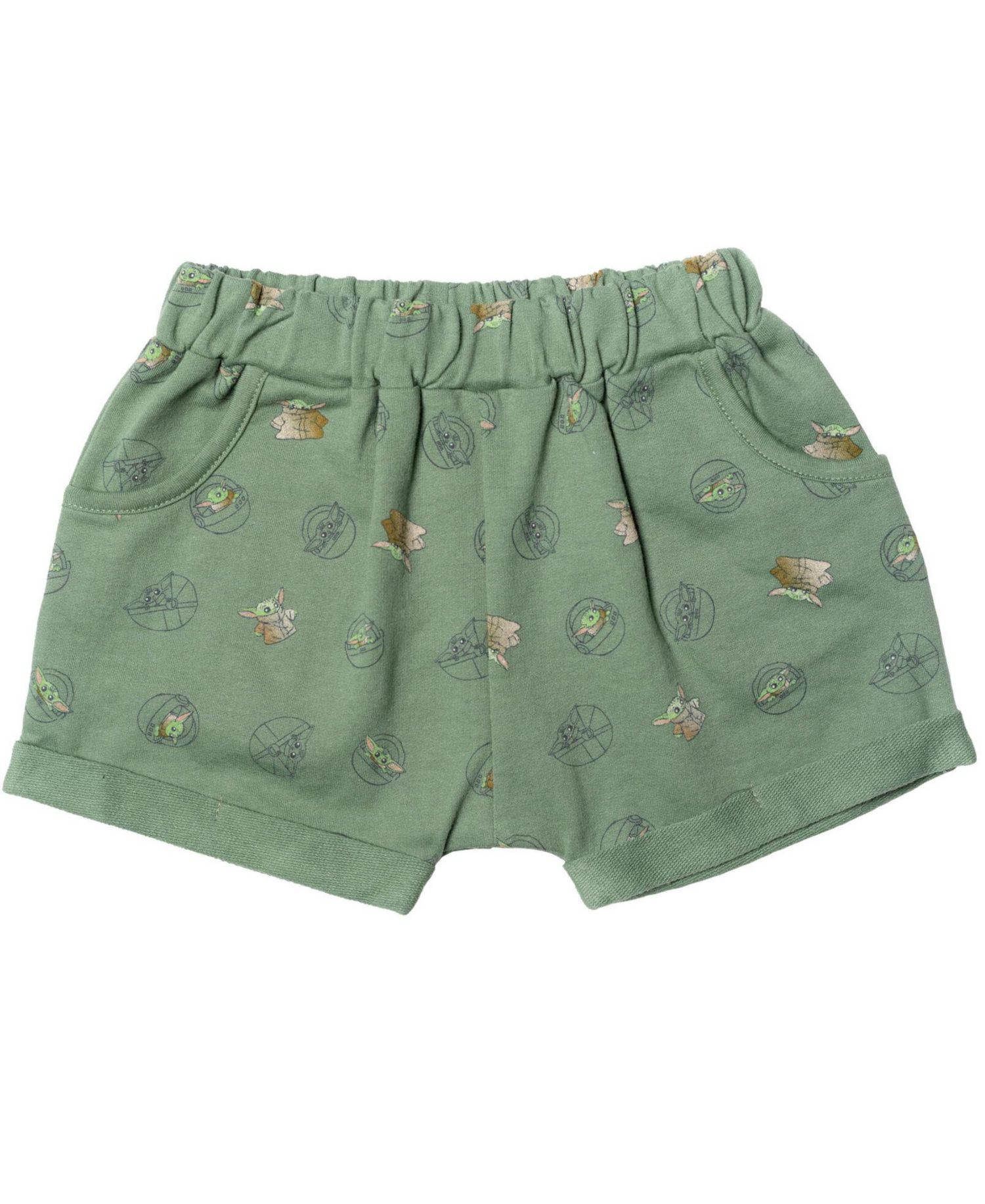 Toddler Boys The Mandalorian 2T -5T T-Shirt and French Terry Shorts Outfit Set