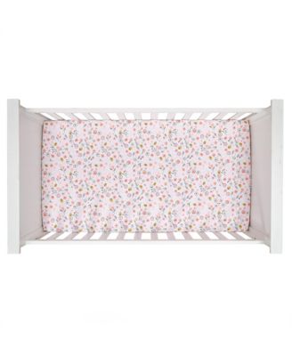 Little Garden 100% Cotton Pink Floral Fitted Crib/Toddler Sheet