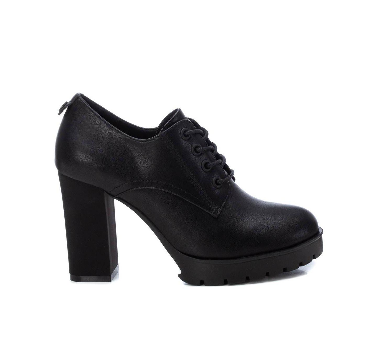 XTI Women's Casual Heeled Oxfords, цвет: Чёрный — фото 1