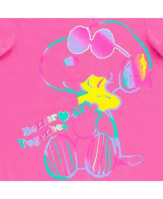 Girls Woodstock Snoopy 2 Pack T-Shirts to