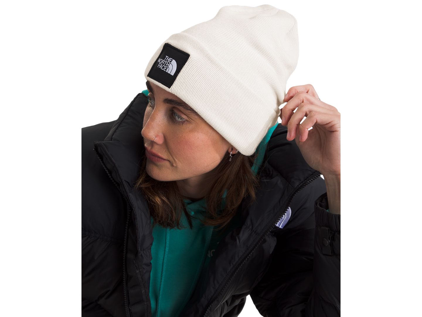 Мужская шапка The North Face Big Box Beanie, цвет: Белый дюнный — фото 2