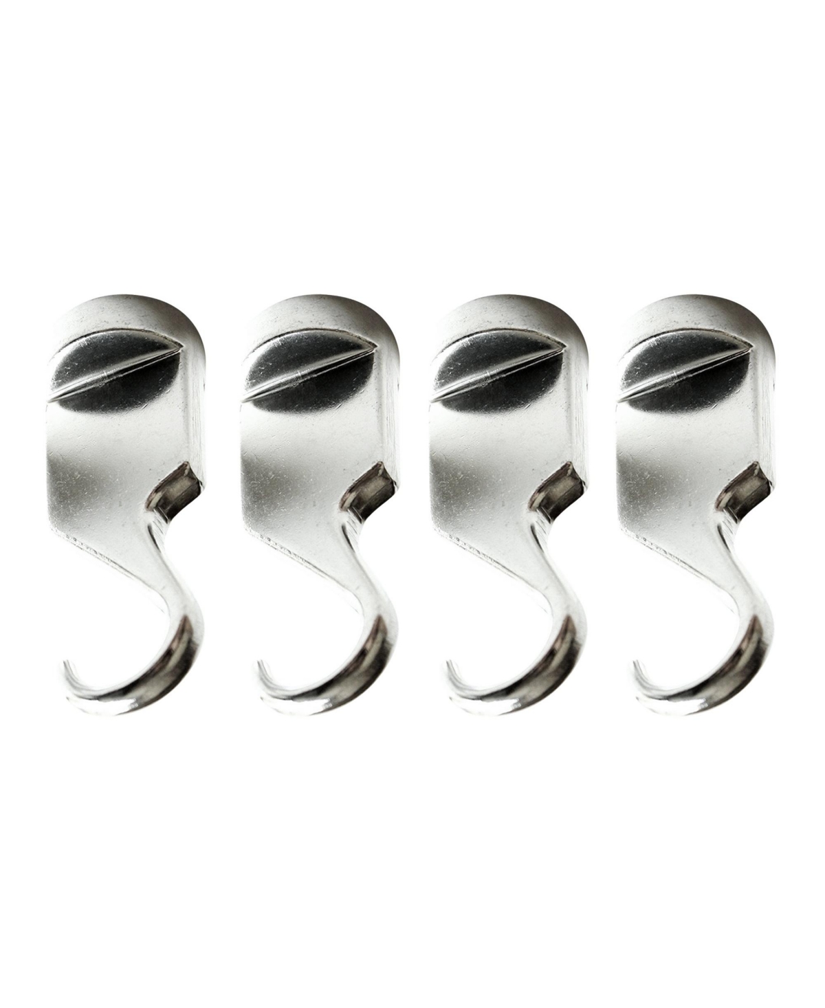 Cooks Standard 4-Pack Solid Cast Heavy Duty Aluminum Pot and Pan Hooks for Pot Rack,- silver