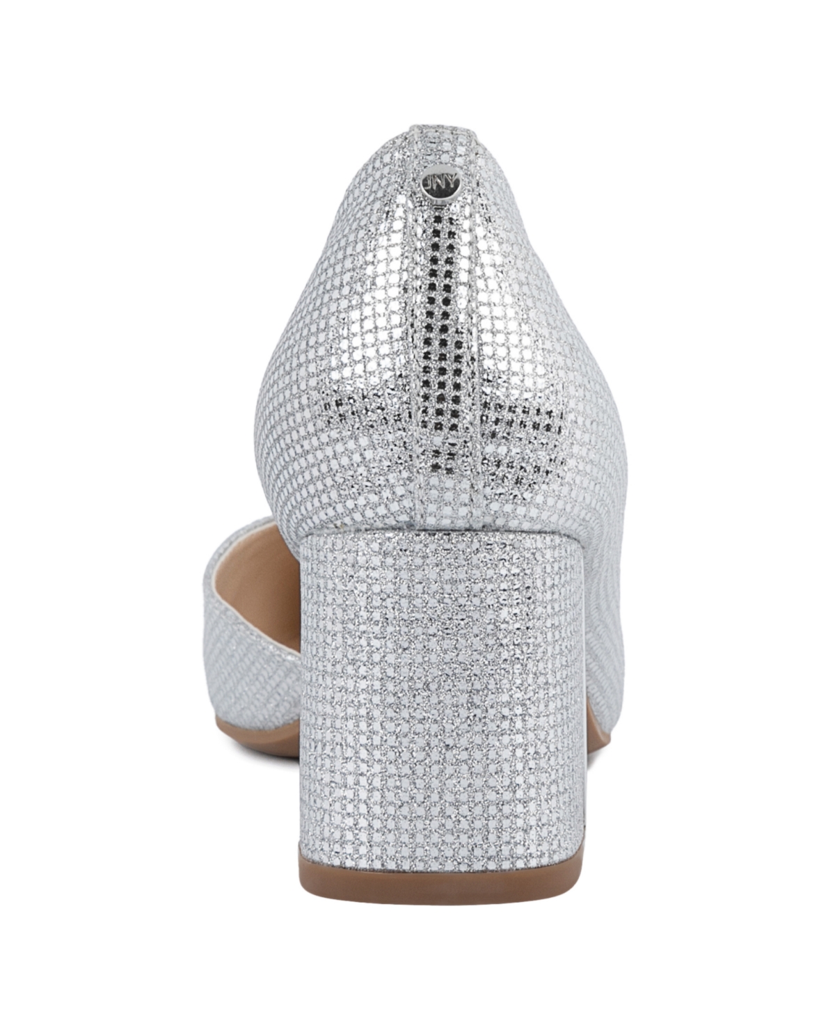 Shop Jones New York Women's Candor D'orsay Block Heel Pumps In Silver Glitter