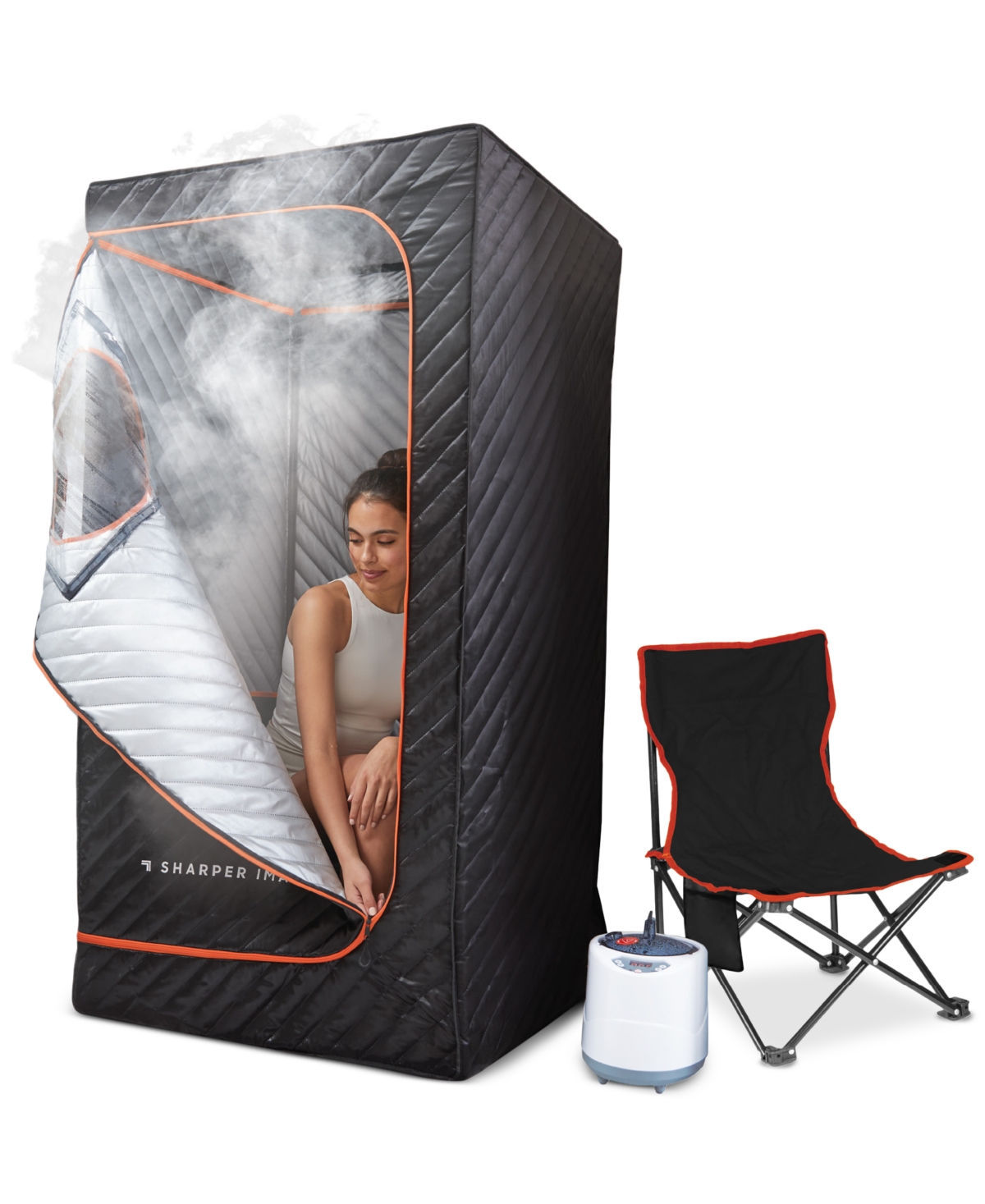Sharper Image Steamer Sauna Portable Spa In Black