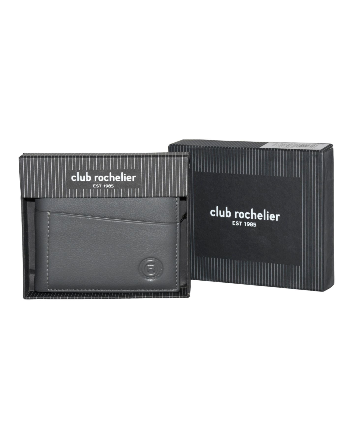 Мужской кошелёк Club Rochelier Slim Fold Wallet with Removable ID, цвет: Угольный — фото 8