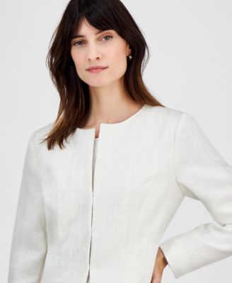 Women's Jewel-Neck Topper & Empire-Seam Midi Dress Set