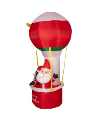 Lighted Inflatable Feliz Navidad Hot Air Balloon Outdoor Christmas Decoration 8'