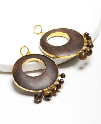18K Gold Plated Naimatri Hoop Earrings