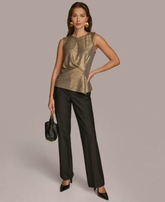 Donna Karan New York Women's Metallic Sleeveless Top - Macy's