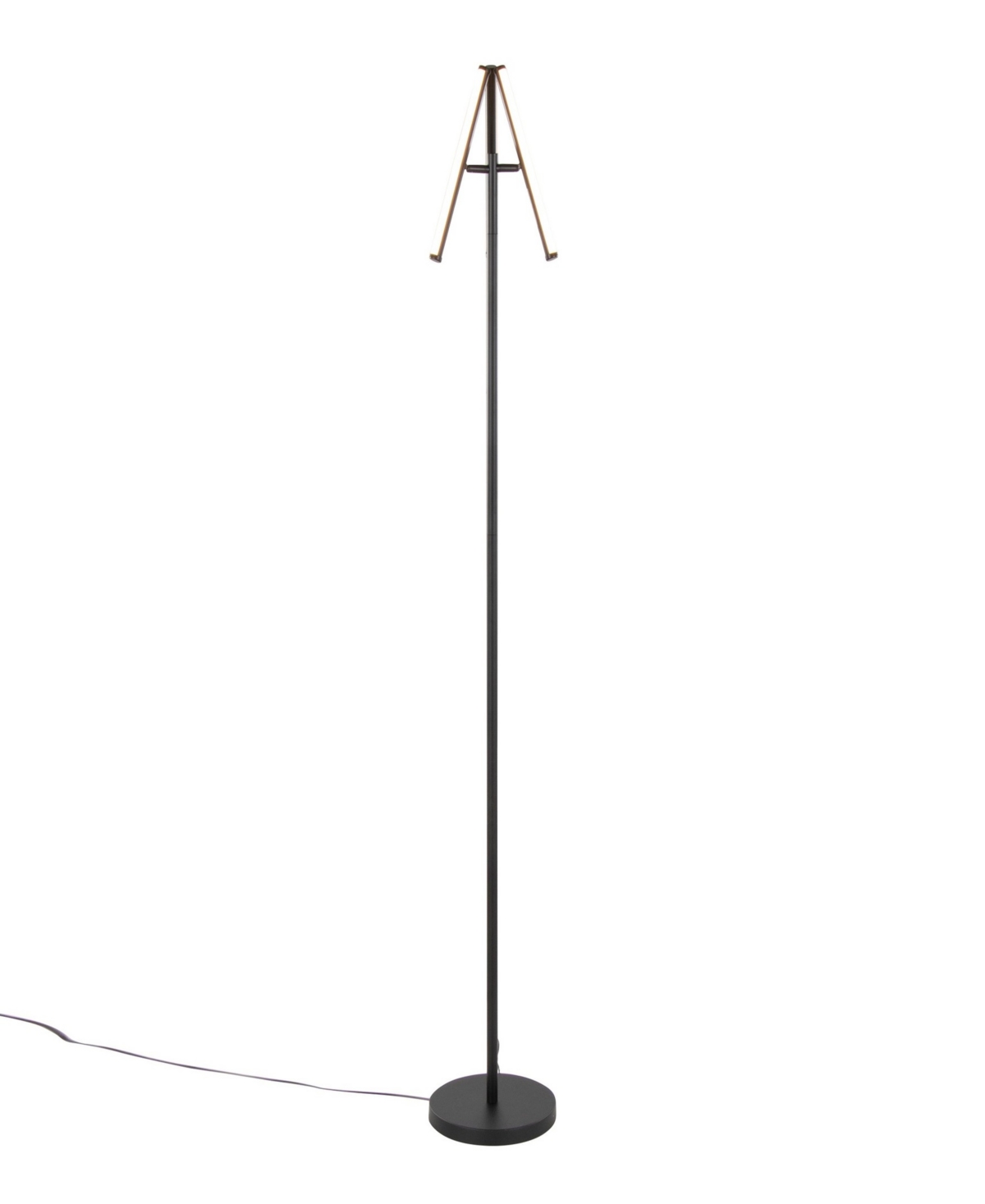 Lumisource 65" Metal Icicle Swivel Floor Lamp In Black