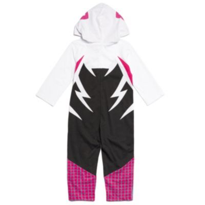 Toddler Girls Marvel Spider-Gwen Ghost Spider Zip Up Cosplay Coverall Newborn to