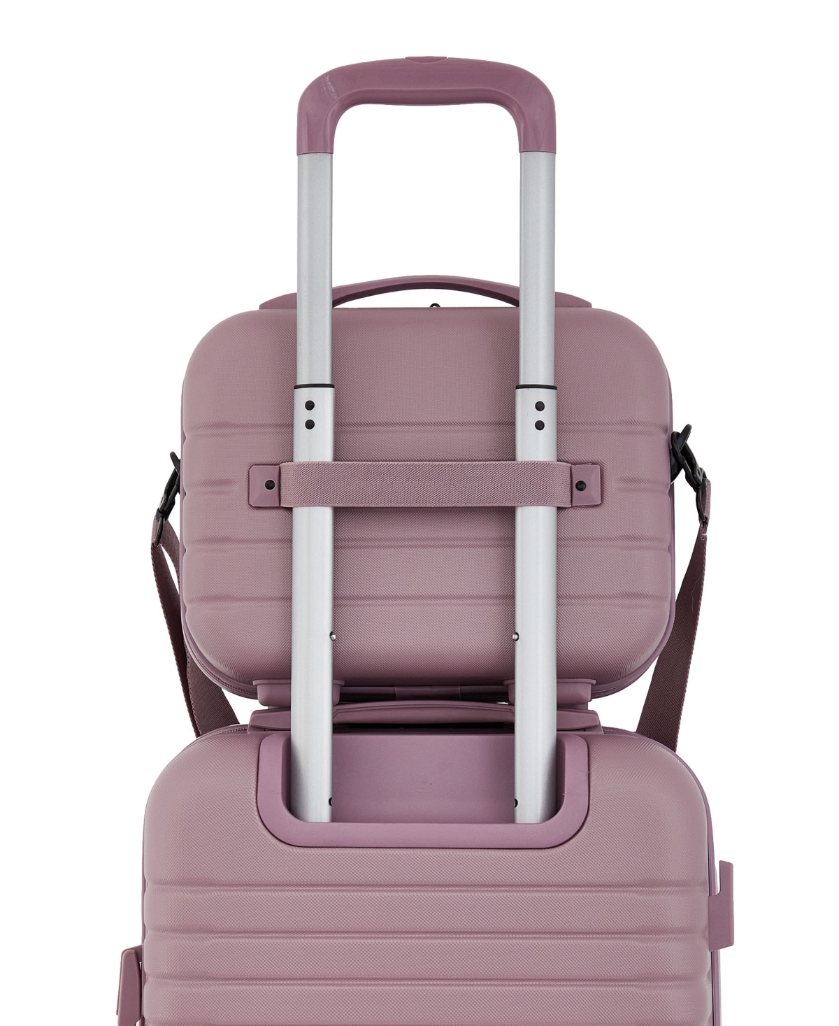Kensie Graceful Collection 2 Pc. Expandable Rolling Hardside Luggage Set In Discreet Muave