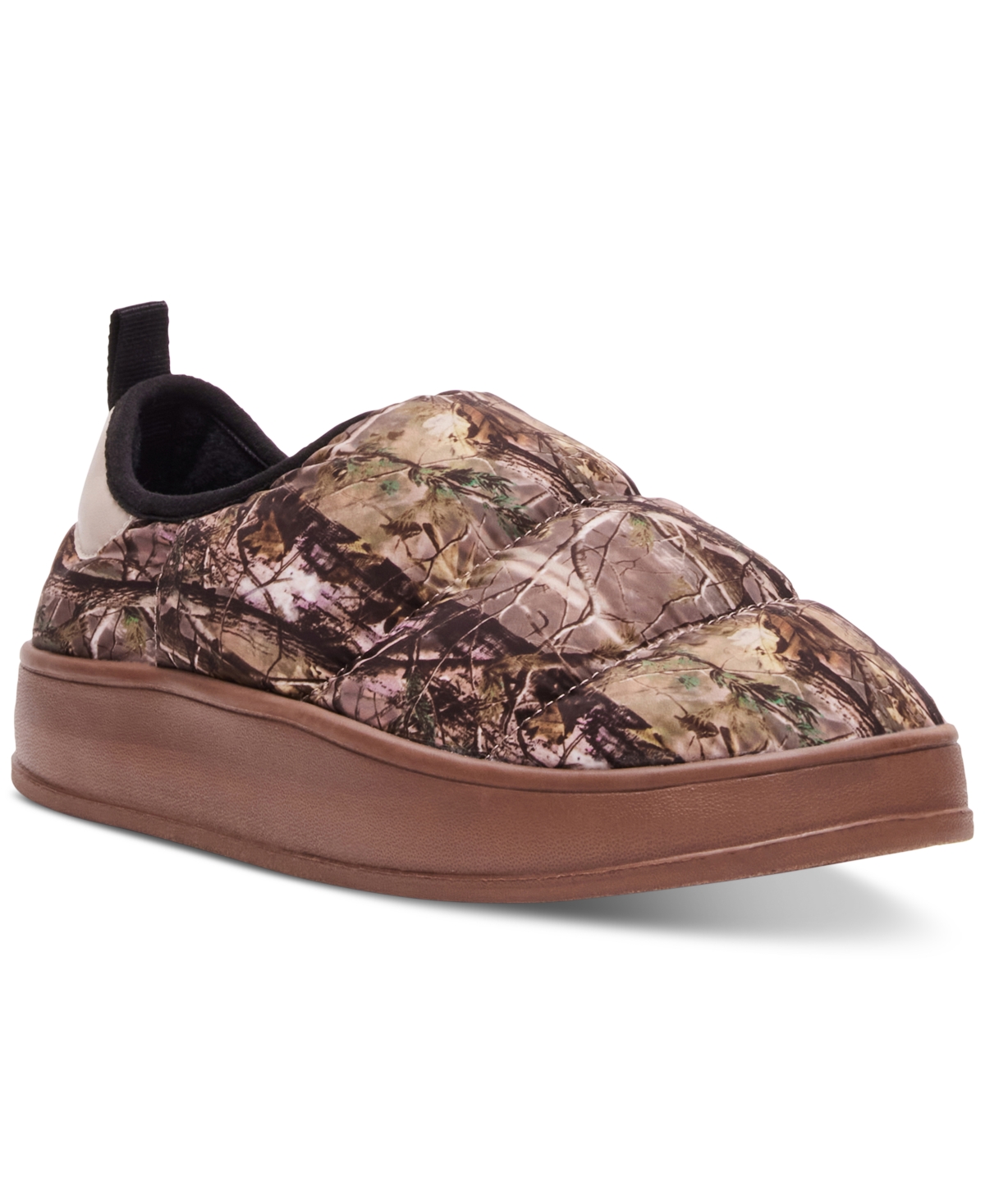 Comfy Slip-On Puffer Clogs - Tree Print Multi