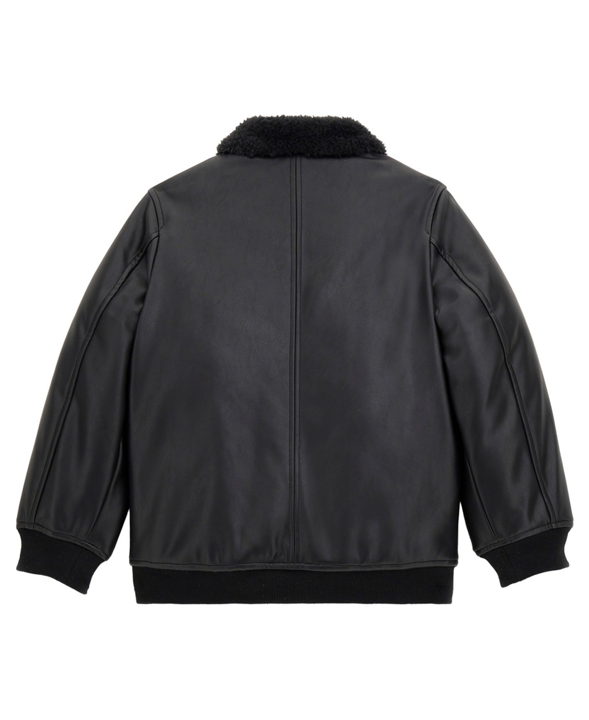 Guess Big Boy Polyurethane Padded Long Sleeve with Sherpa Fur Collar Jacket