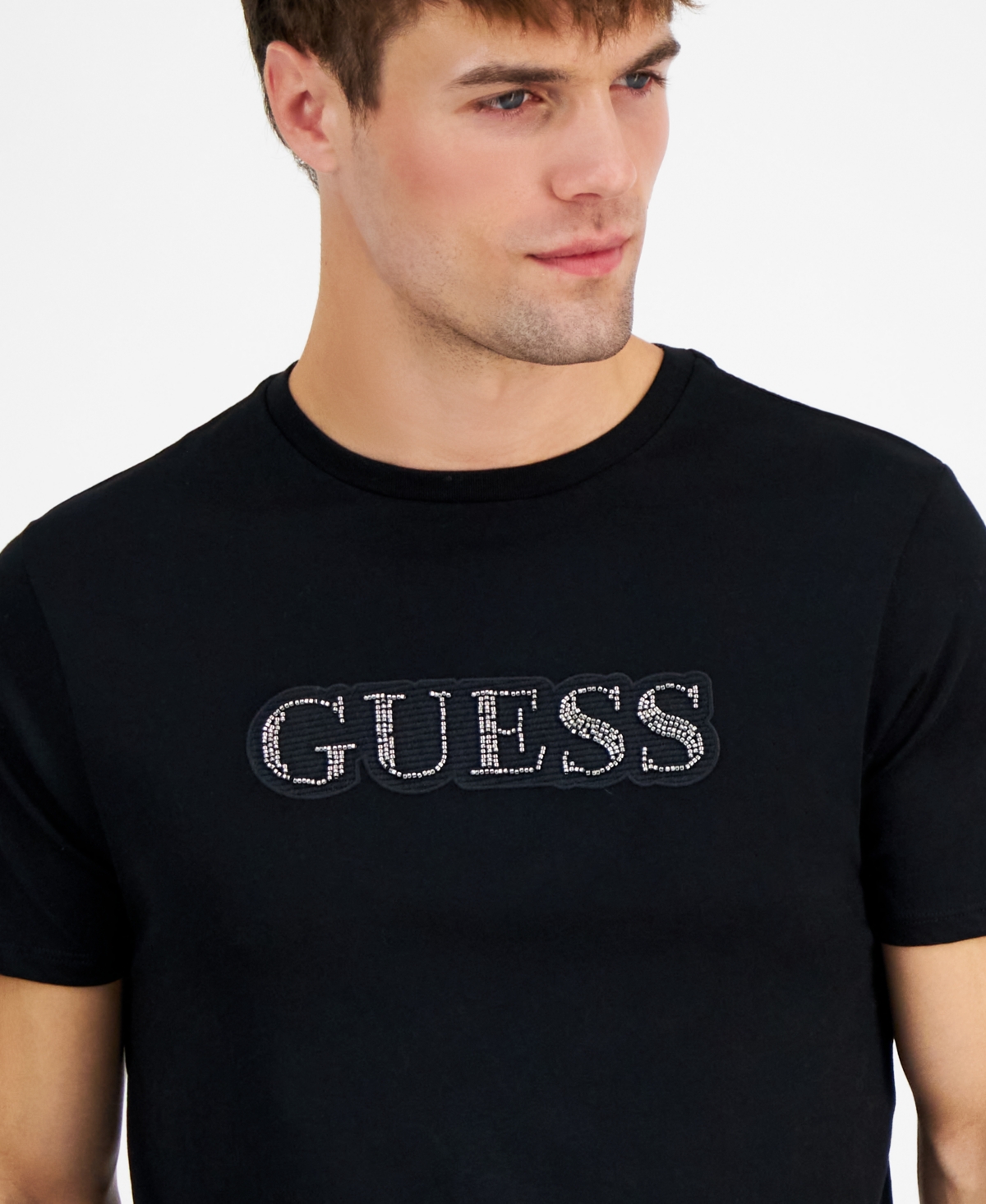 Guess Men's Embellished Logo T-Shirt