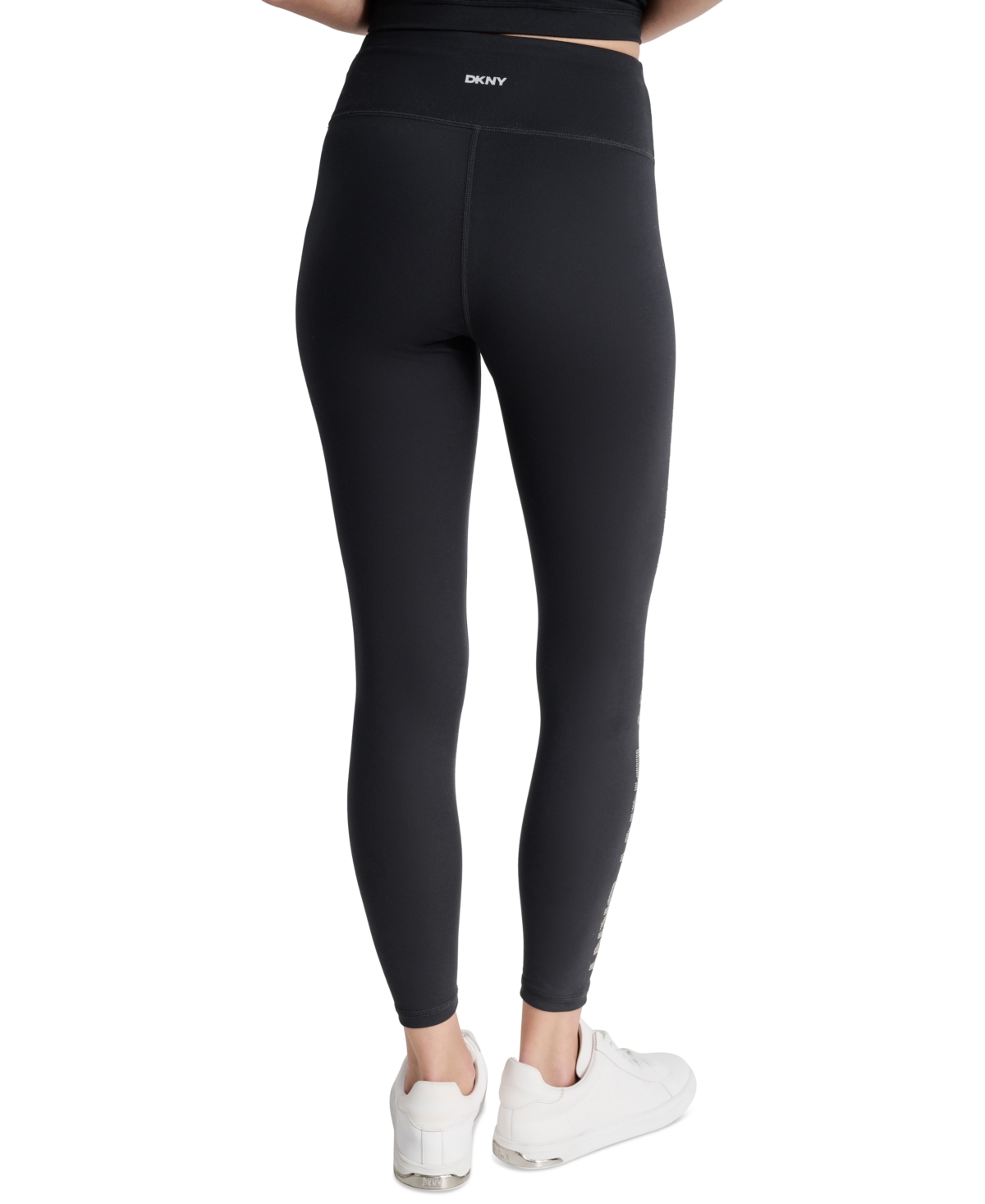 Dkny Sport Women's 7/8 Logo Active Leggings In Black