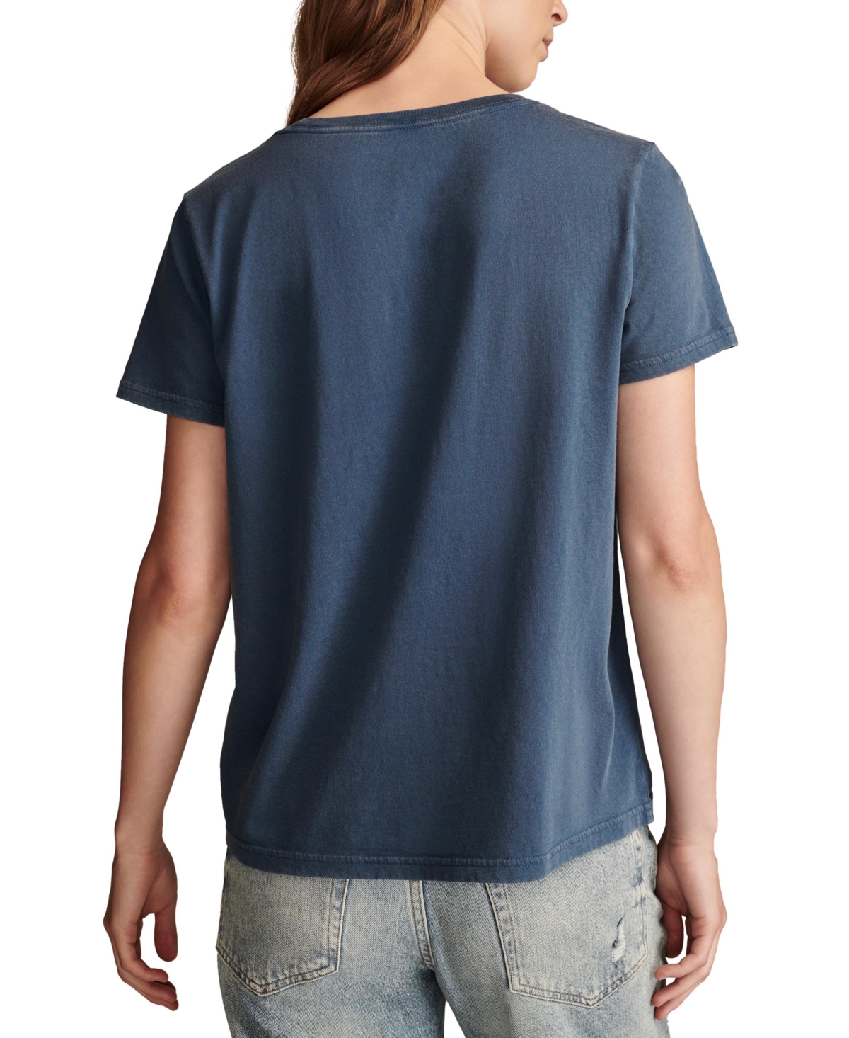 Lucky Brand Women's Cotton Lucky Sugar Skull Classic Crewneck T-Shirt