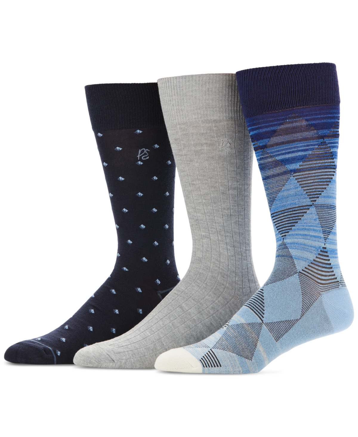 PERRY ELLIS PORTFOLIO MEN'S 3-PK. MOISTURE-WICKING DRESS SOCKS 