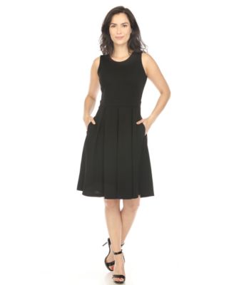 Women's Solid Fit and Flare Dress