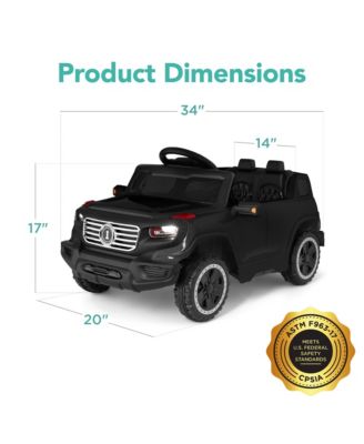 6V Kids Ride On Car Truck w/ Parent Control, 3 Speeds, LED Headlights, MP3 Player, Horn