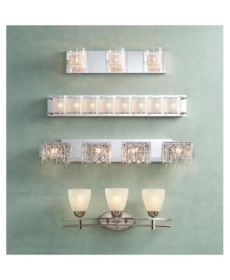 Wrapped Wire Modern Wall Light Chrome 22" Fixture Clear Glass Cylinder Shade for Bedroom Bathroom Vanity Reading Living Room House