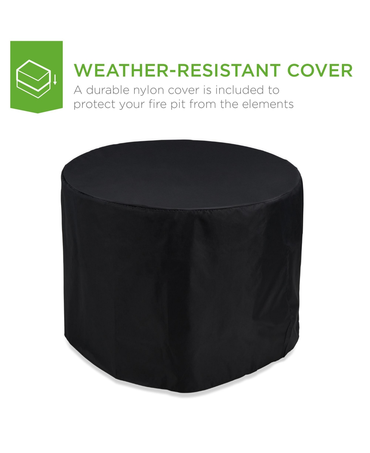 Best Choice Products Round Fire Pit Table, 50,000 Btu Outdoor Wicker Patio Firepit w/ Cover, Tank Holder