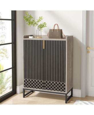 25-Pair 5-Tier Shoe Cabinet with Doors and Freestanding Storage Organizer for Bedroom, Hallway, Living Room