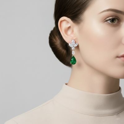 Sterling Silver 14k Gold Plated or White Gold Plated Dangle Earrings