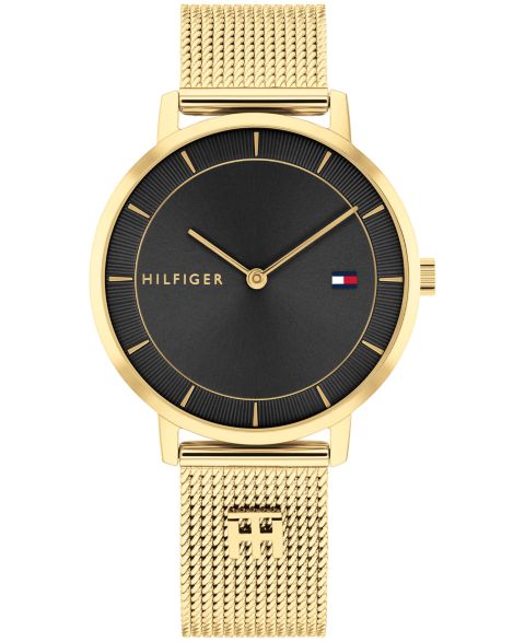 Женские часы Tommy Hilfiger Quartz Gold-Tone Stainless Steel Mesh Bracelet Watch 35mm
