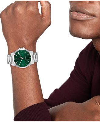 Men's Quartz Silver-Tone Stainless Steel Bracelet Watch 42mm